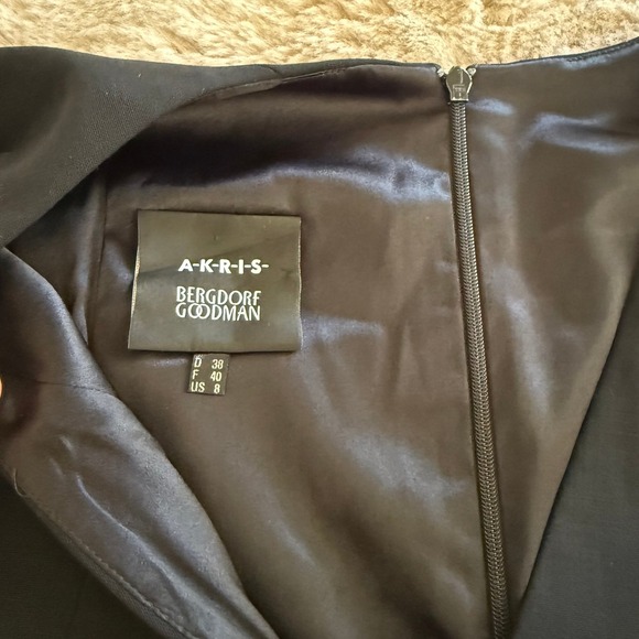 Akris Bergdorf Goodman Sleeveless V-Neck Dress Size US 8 Minimalist Formal $1990 - Picture 5 of 9